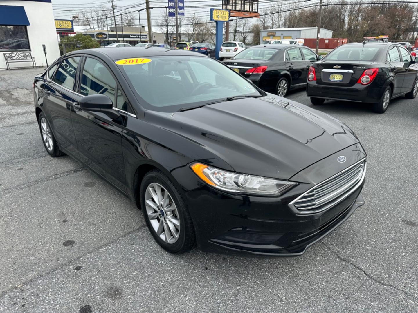 2017 BLACK Ford Fusion SE (3FA6P0HDXHR) with an 1.5L L4 DOHC 16V engine, 6A transmission, located at 1254 Manheim Pike, Lancaster, PA, 17601, (717) 393-9133, 40.062870, -76.323273 - Photo#2